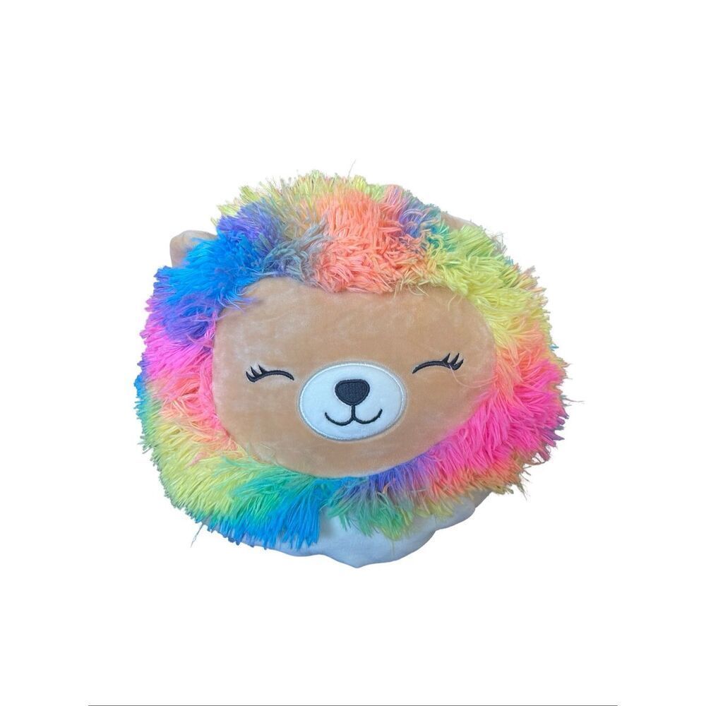 Kellytoy Squishmallows Achim 11" Rainbow Lion Plush Soft Stuffed Animal Toy